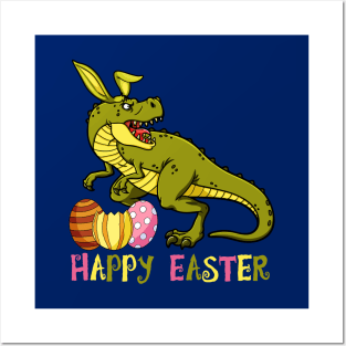 Dinosaur and easter eggs Posters and Art